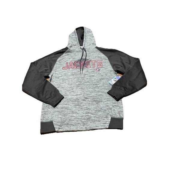 NWT Men’s NHL Columbus Blue Jackets Hoodie Sweatshirt Small Grey - Picture 1 of 7